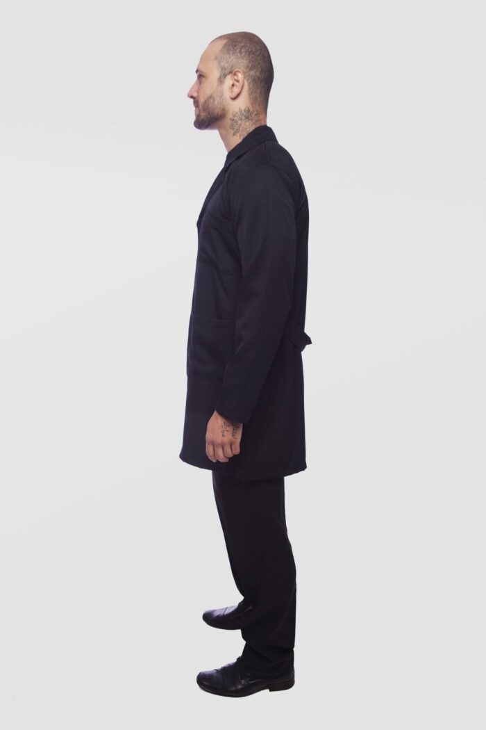 jaleco masculino preto - manga longa - capa