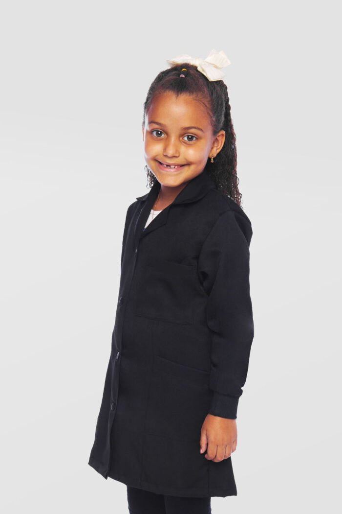 Jaleco Infantil Preto Feminino