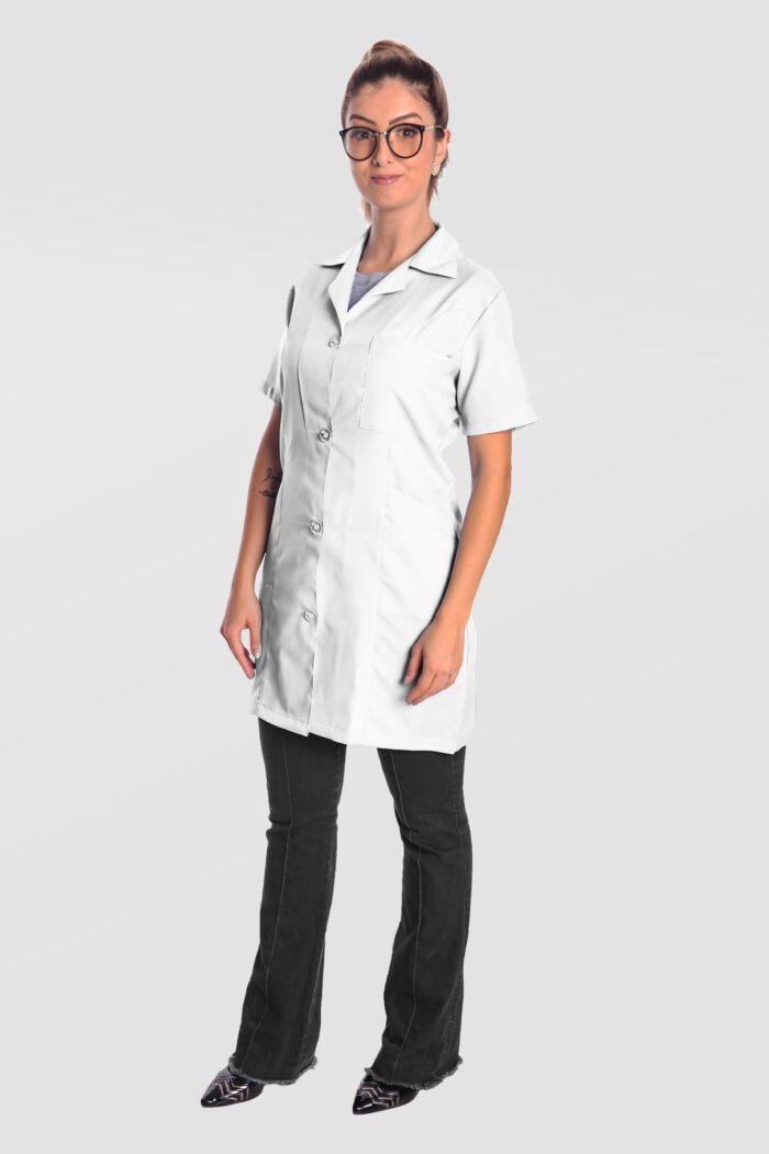 Jaleco Femino Malaquita Oxford Branco frente