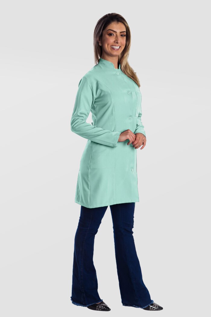 Jaleco Femino Opala Oxford baby green perfil