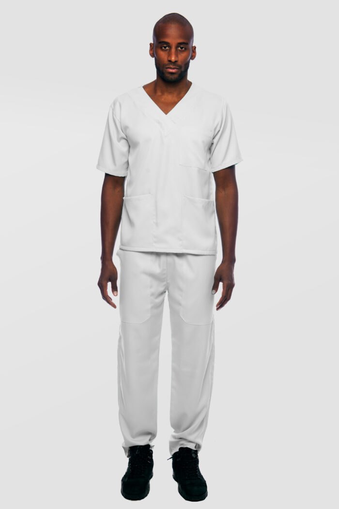 pijama cirurgico masculino ibiza gabardine branco frente