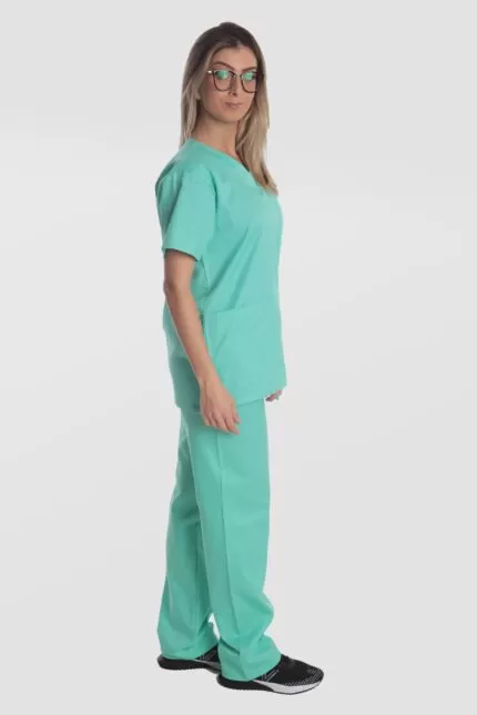 Pijama Cirúrgico Feminino Rubi Baby Green Oxford